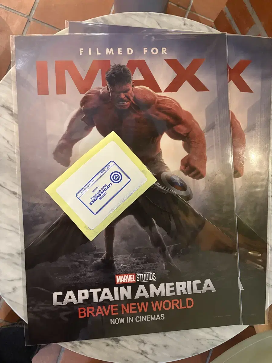 캡틴아메리카 브레이브 뉴 월드 IMAX A3 포스터 도장 포함